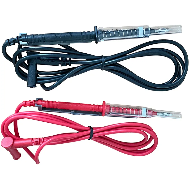 Messleitungen mit Prüfspitze IP2X für CA 7xx- 4mm-Winkelstecker-1,5m-15A-rot+sw – Bild 3