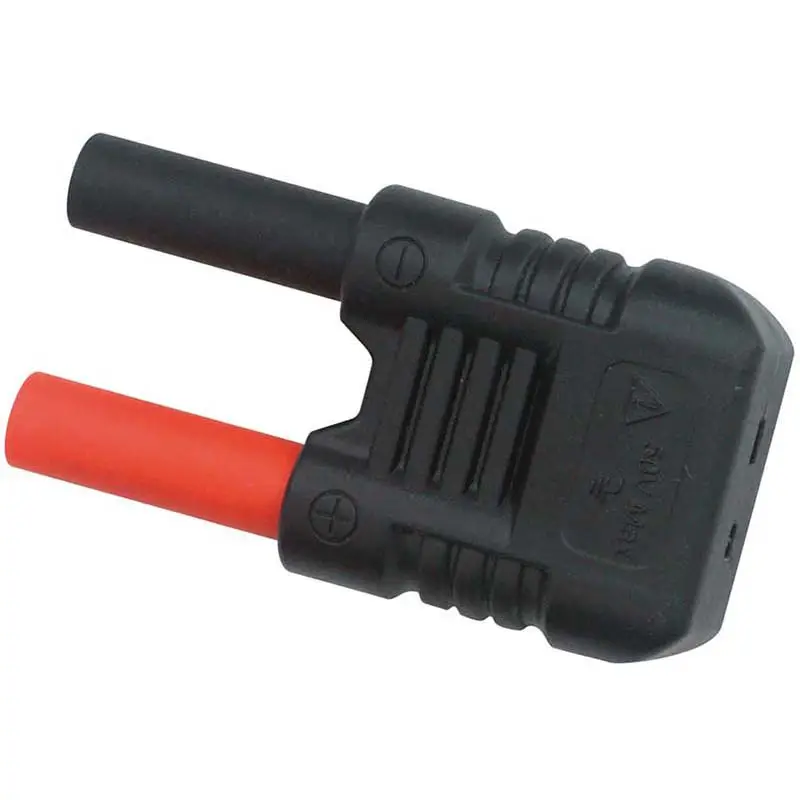 Adapter für Temperaturfühler Typ K mit zwei 4mm-Steckern in schwarz und rot