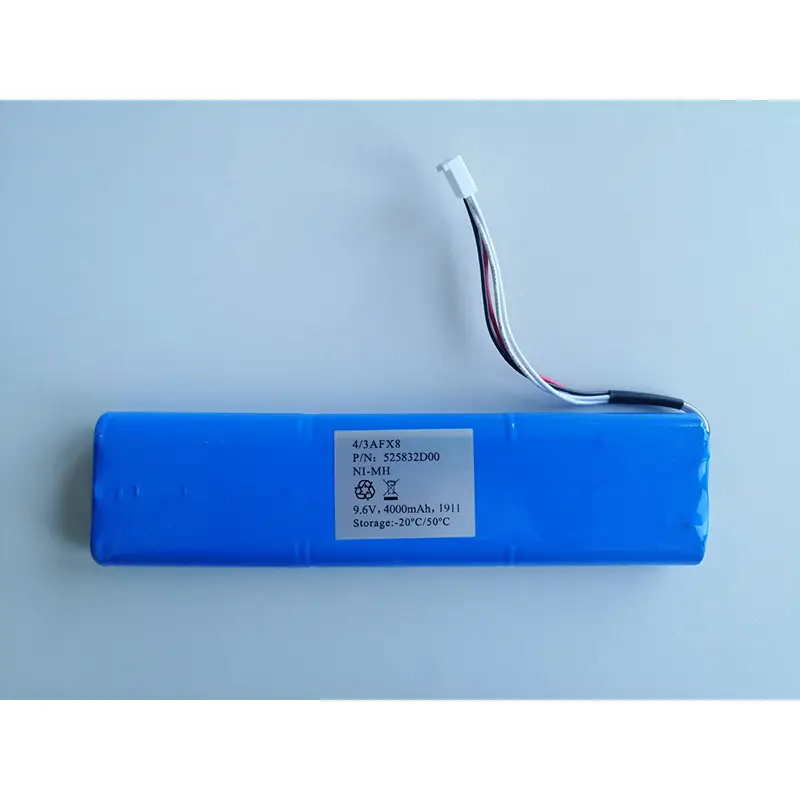 9,6V NiMH-Akku mit 3,5Ah Kapazität und weißem Etikett für tragbare Messgeräte