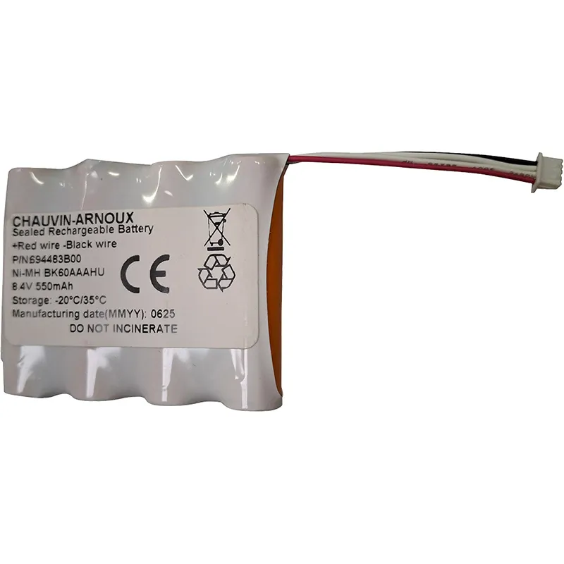 Wiederaufladbarer Akku 8,4V 550mAh mit Anschlusskabeln für Messgeräte