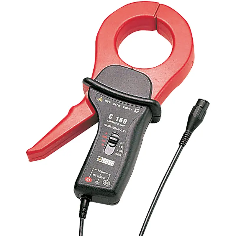 Stromzange C160 CV mit Display und Bedienelementen zur Messung an Oszilloskopen