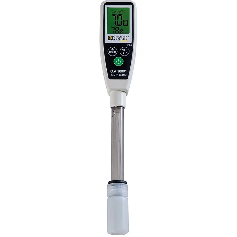 Tragbarer pH- und Temperatur-Tester CA 10001 mit digitalem Display und Bedienknöpfen