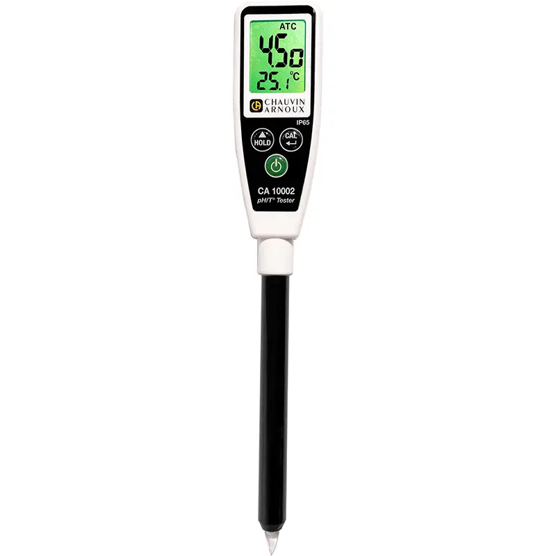 pH- und Temperatur-Tester CA 10002 mit Einstechelektrode und digitaler Anzeige