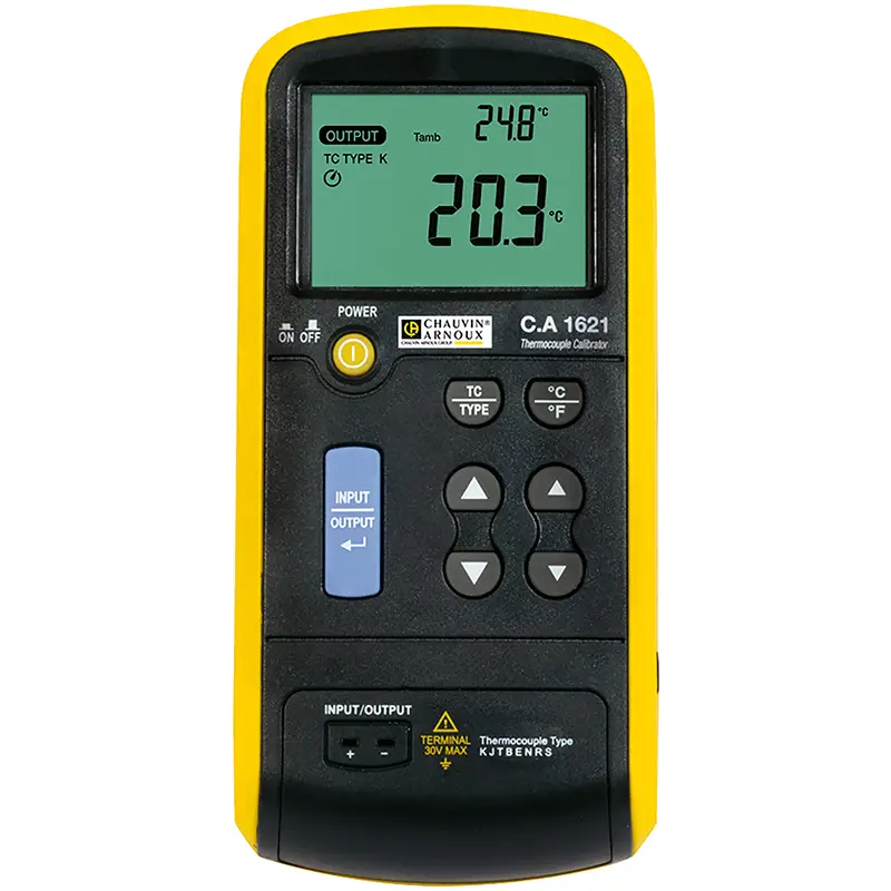 Kalibrator für Thermoelement-Fühler mit großem LCD-Display und Temperaturanzeige