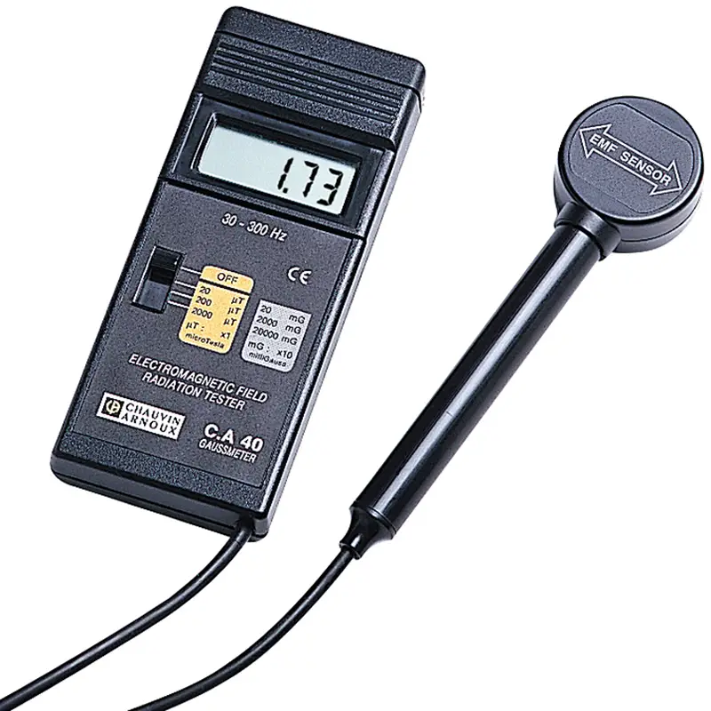 CA 40 Gaussmeter mit Digitaldisplay und flexiblem EMF-Sensor zur Feldmessung