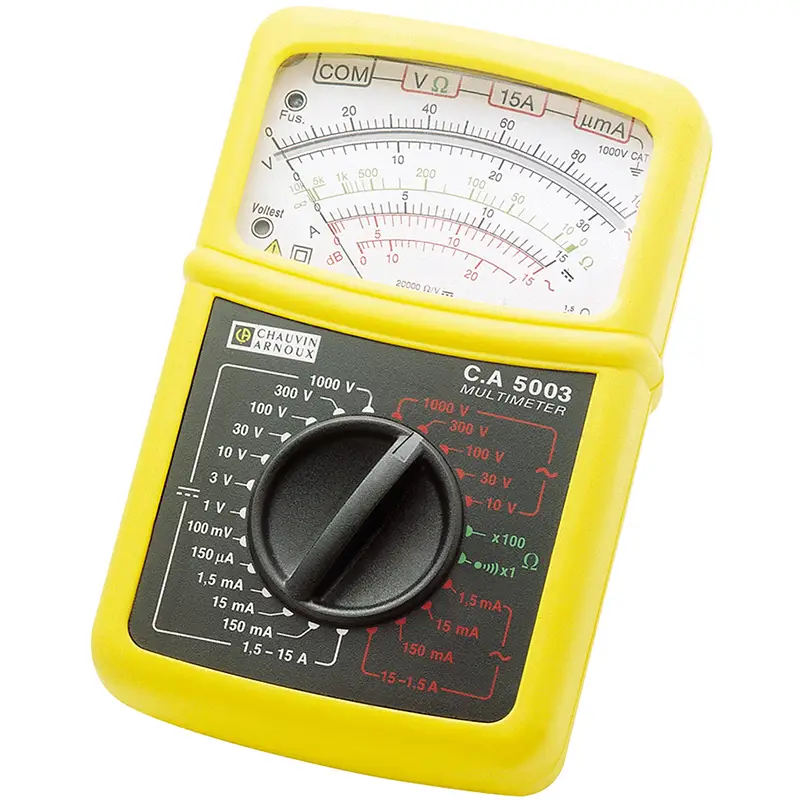 Analog-Multimeter CA 5003 mit Analog-Messwerk und Drehschalter zur Messbereichsauswahl