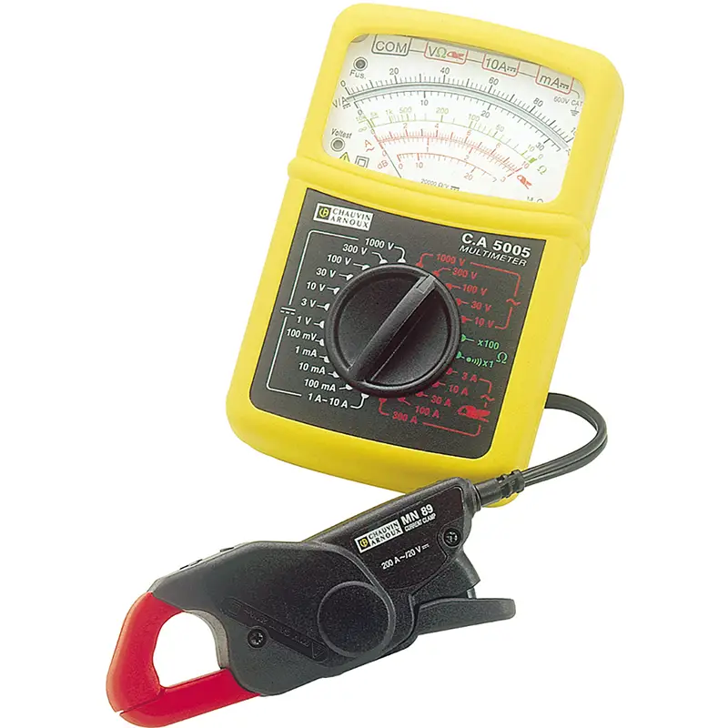 Analog-Multimeter CA 5005 mit angeschlossener Minizange MN 89 für Strommessungen