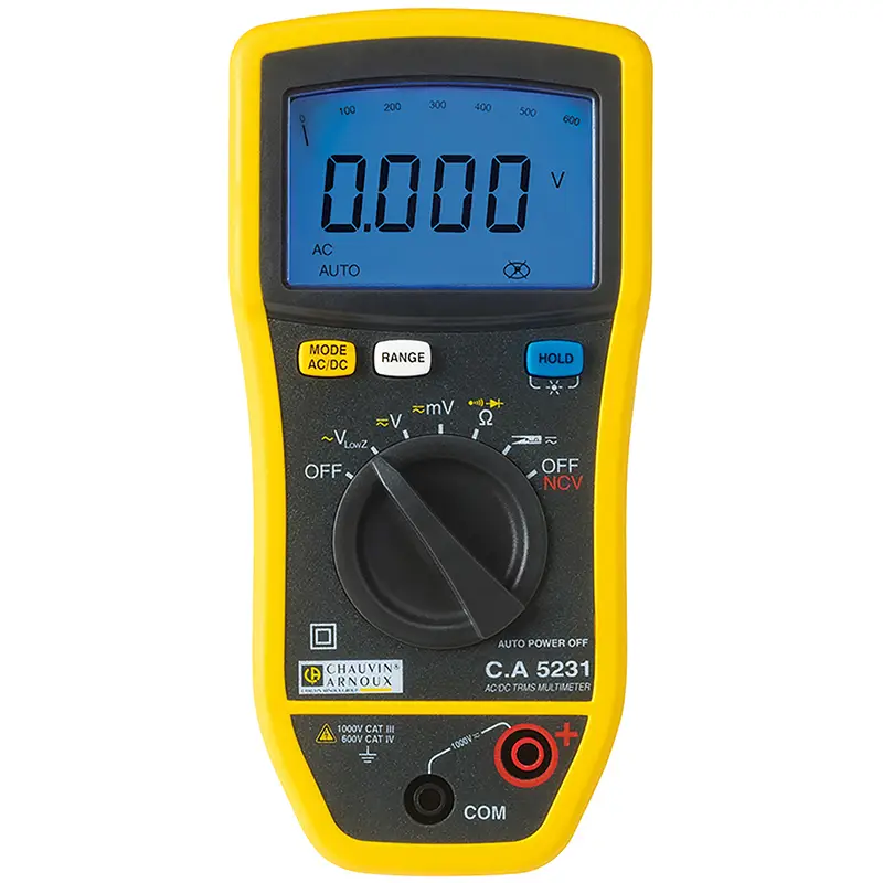 Digitales TRMS-Multimeter CA 5231 mit großem LCD-Display und Einstellrad