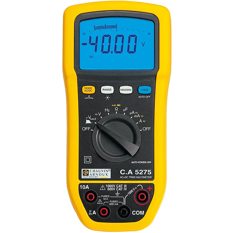 Digitalmultimeter CA 5275 mit blauem Display und 4000 V DC Messwertanzeige