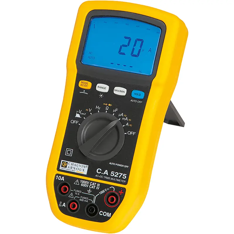 Digitalmultimeter CA 5275 mit sichtbarem Display und Anschlüssen für Messsonden