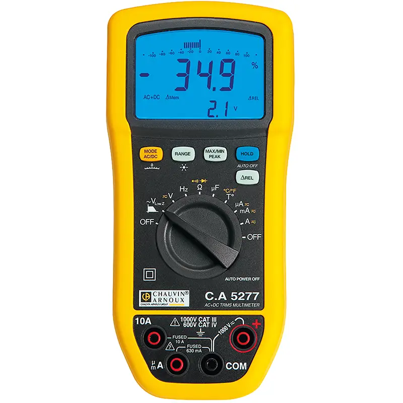 Digitalmultimeter CA 5277 mit großem LCD-Display und Drehschalter für Messfunktionen