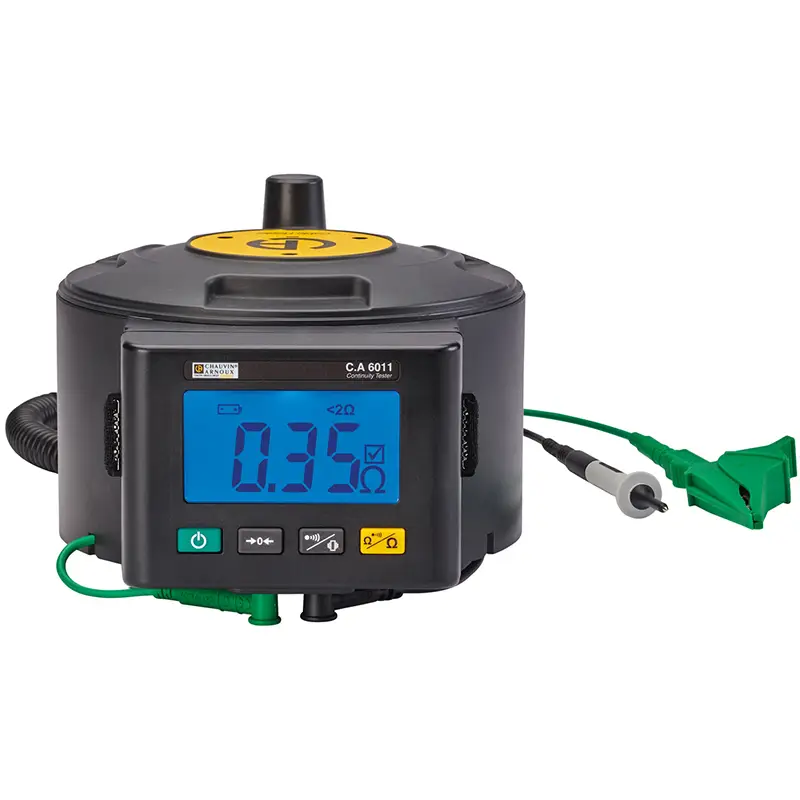 Digitaler Durchgangsprüfer CA 6011 mit Display und Messkabelanschlüssen