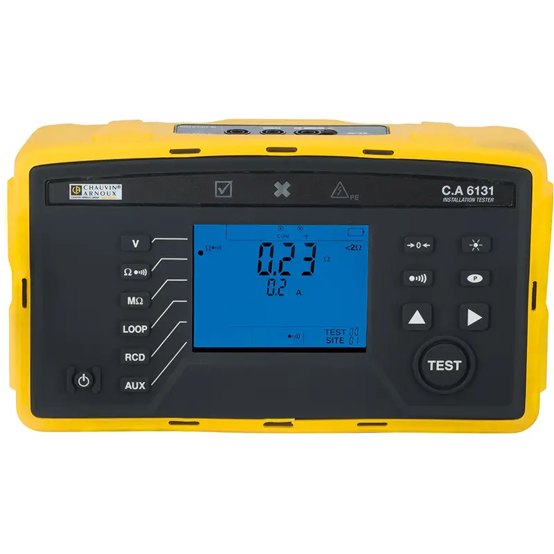 Installationstester CA 6131 mit LCD-Display und Bedientasten für elektrische Messungen