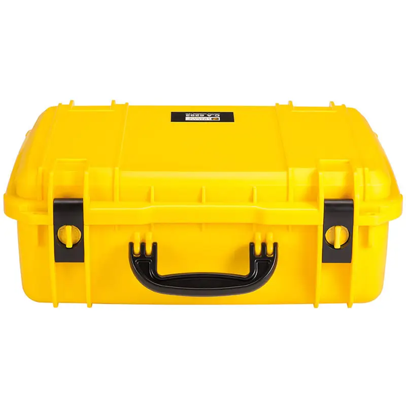 Gelber Transportkoffer mit Griff und Verschlüssen für das Micro-Ohmmeter CA 6292