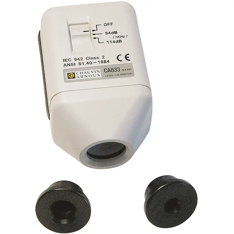 Kalibrator CA 833 für Schallpegelmesser mit Drehschalter für 94dB und 114dB Pegel