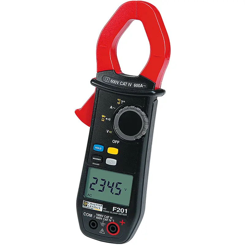 Tragbare Vielfachmesszange F201 zur Messung von Strom und Spannung mit digitalem Display