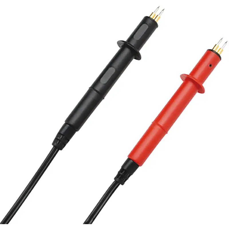 Kabel mit doppelten Metall-Prüfspitzen und isolierten Griffen für technische Messungen
