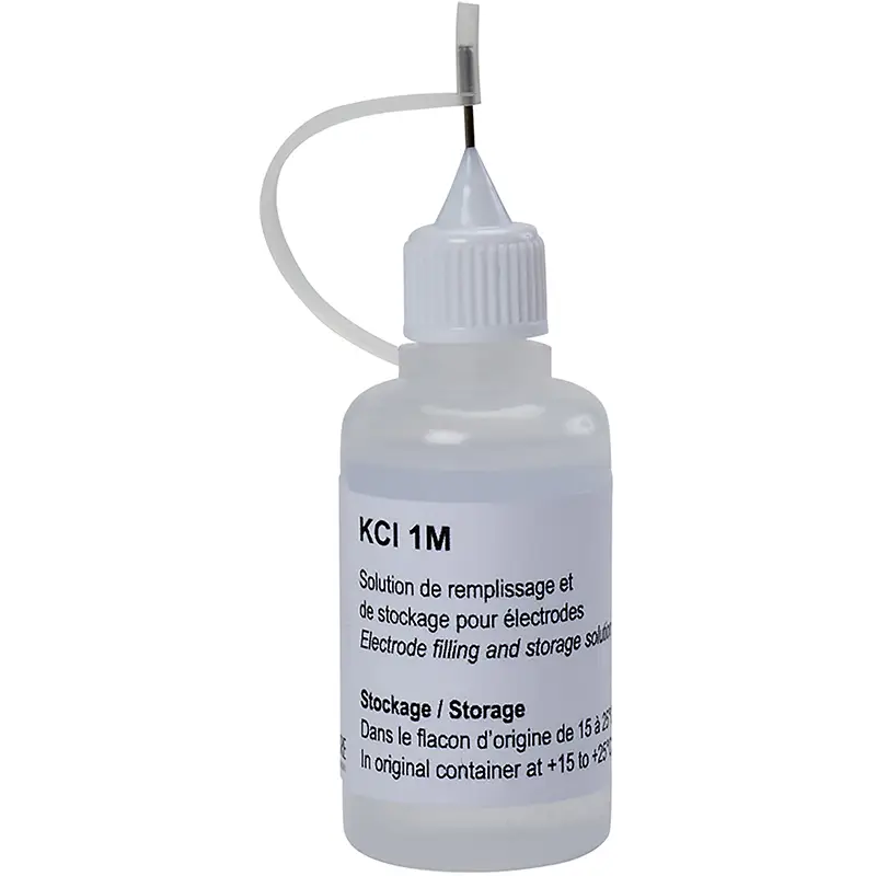 KCL 1M-Lösung in 30 ml Flasche mit Tropfverschluss für Elektroden in tragbaren Messgeräten