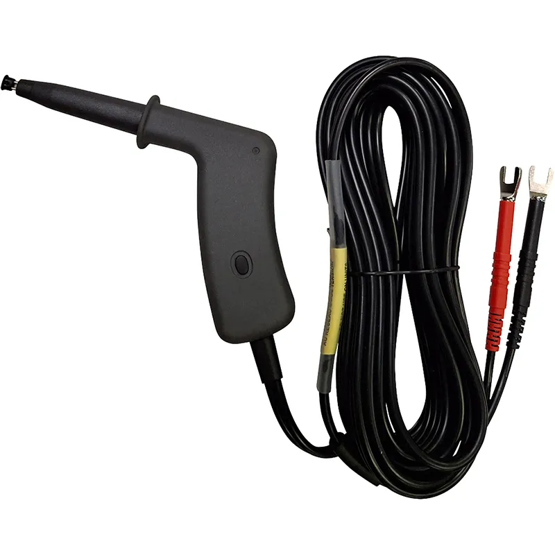 Kelvin-Pistolenprüfspitze 25 A mit 6m Kabel und farbigen Anschlussklemmen