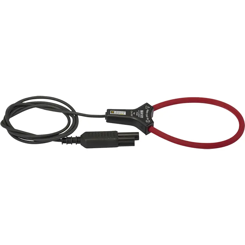 Messstromzangenadapter MA101-250 mit rot-schwarzem Gehäuse und robusten Verbindungskabeln