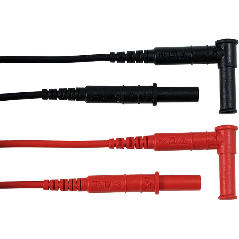 Messleitungen mit 4mm Steckern in Rot und Schwarz für CAT IV 1000V/15A Anwendungen