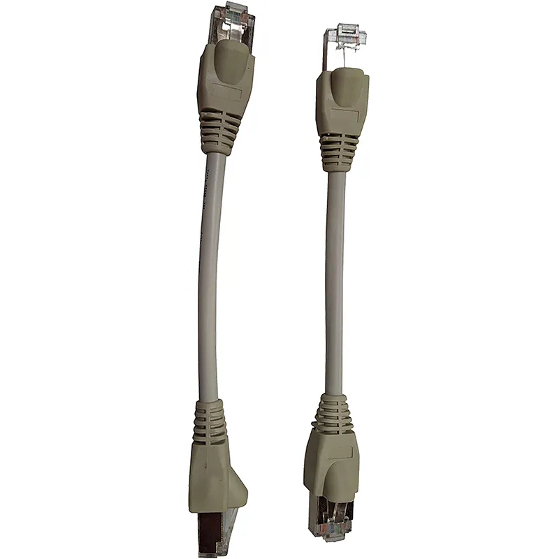 Satz von zwei RJ45-Messleitungen für das Prüfgerät CA 7028 mit robusten Steckern