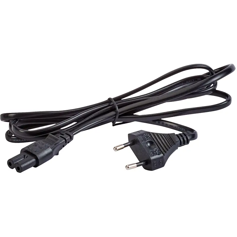 Netzkabel mit C5-Stecker und 2-poligem Netzstecker für technische Geräte
