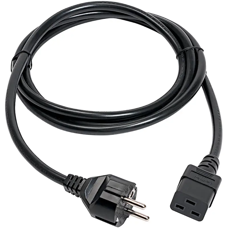 Netzkabel mit Stecker und Kaltgerätebuchse für die Stromversorgung von Prüfgeräten