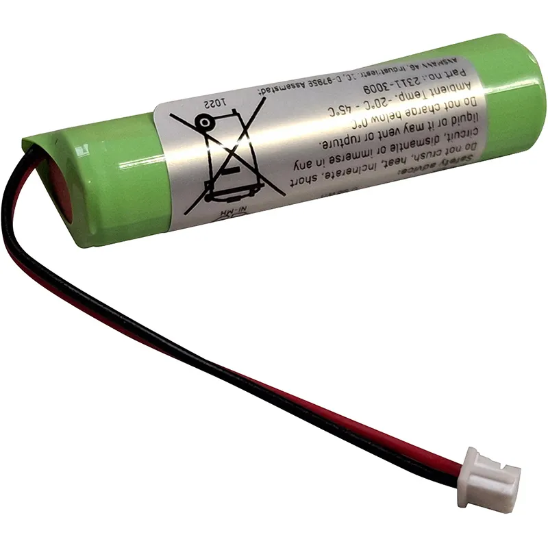 Ni-MH-Akku für MH60 Messgerät mit Kabel und Stecker in zylindrischer Bauform