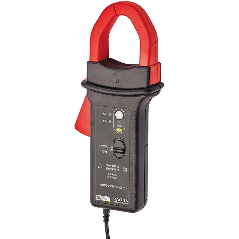Stromzange PAC 15 CVH mit Schalter und LED-Anzeige für technische Strommessungen