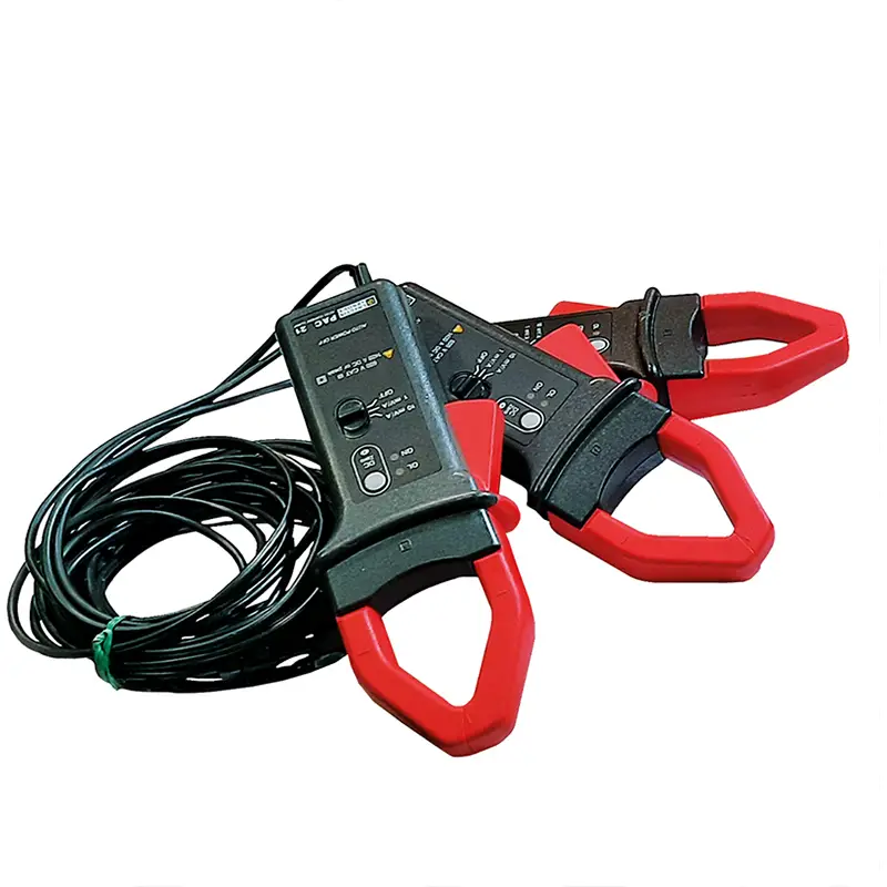 Tragbare DC-Stromzange PAC 500 mit Zangengriffen und Messkabel zur Strommessung
