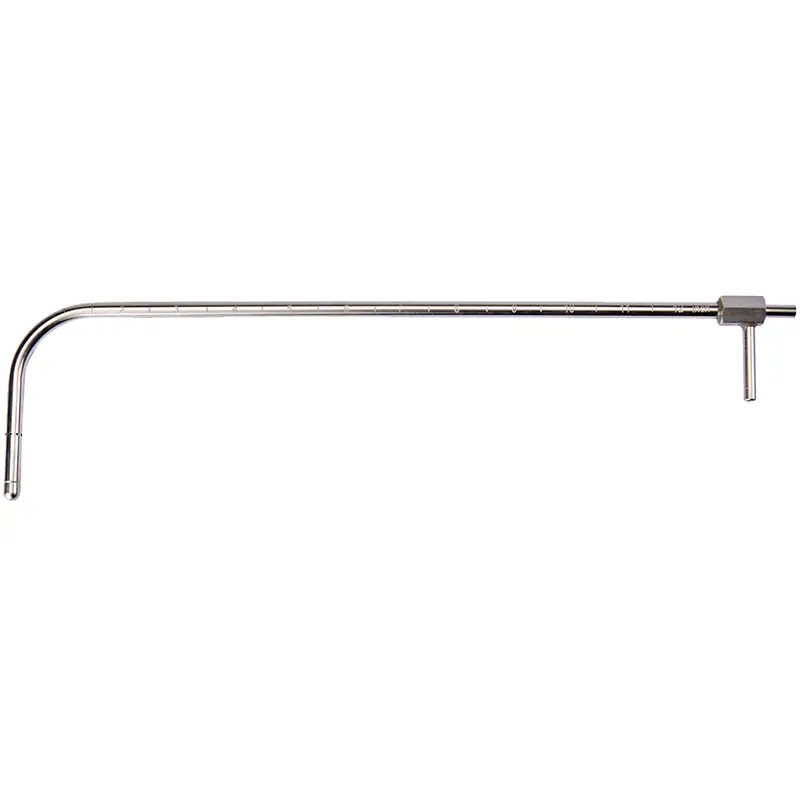 Metallisches Pitotrohr mit 324 mm Länge und 8 mm Einlassdurchmesser für Strömungsmessungen.