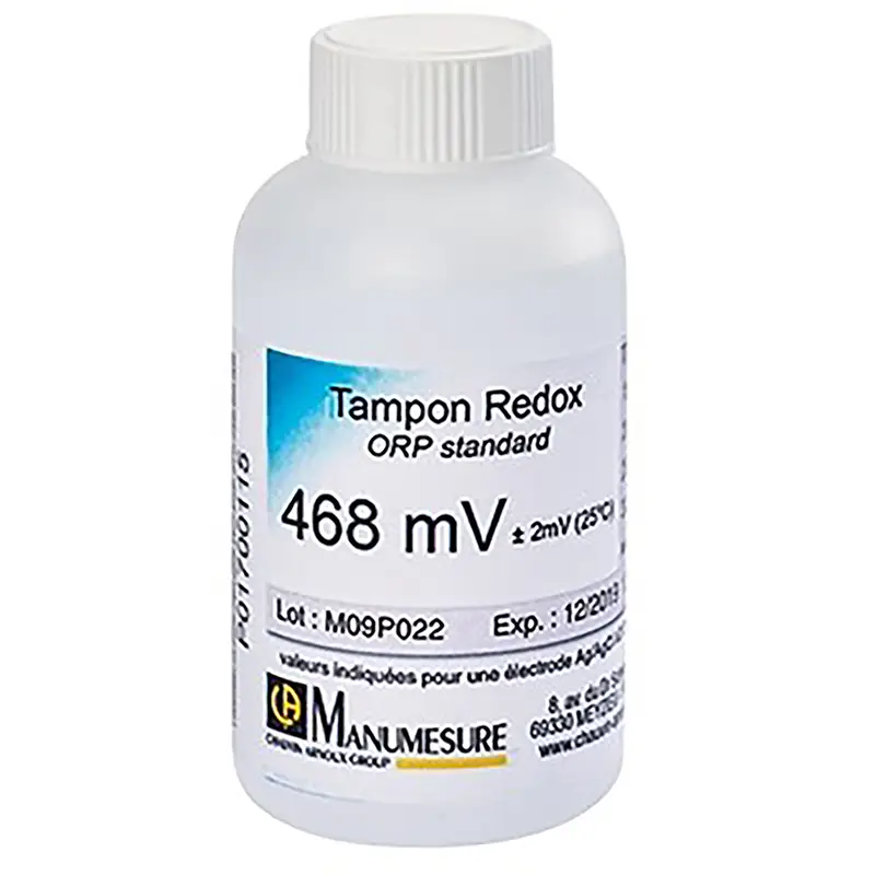 Pufferlösung Redox (ORP) 468 mV in 125 ml Flasche mit blauem Etikett