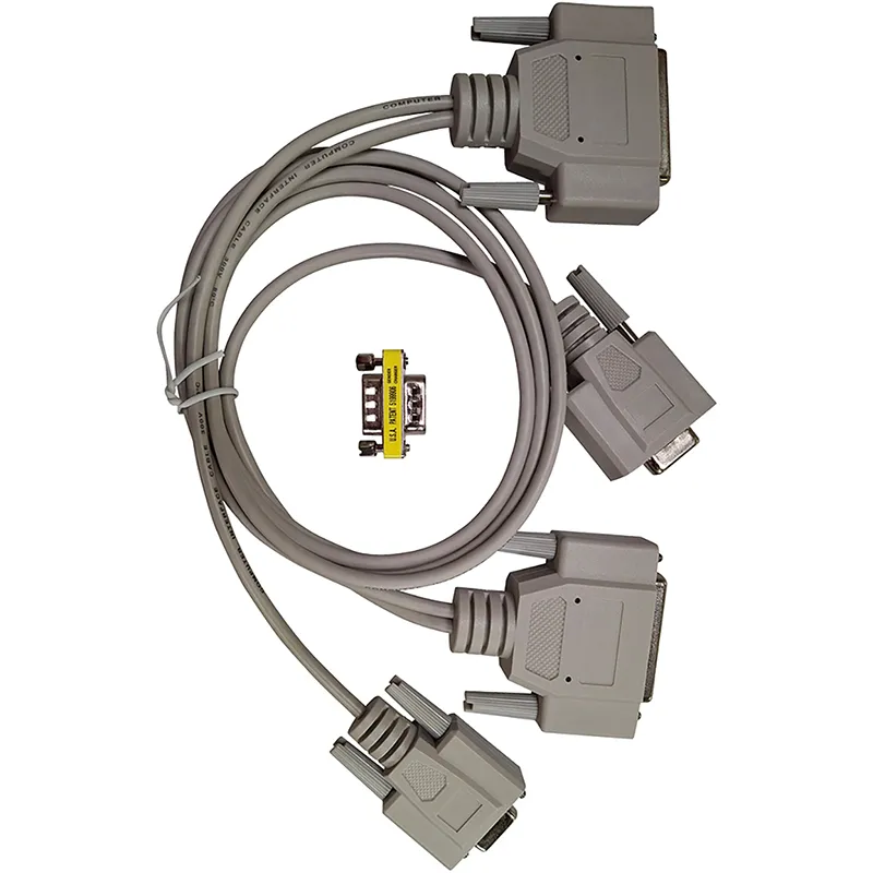 RS 232-Kabel mit DB9-Stecker und zwei DB25-Buchsen für Mess- und Prüfgeräte