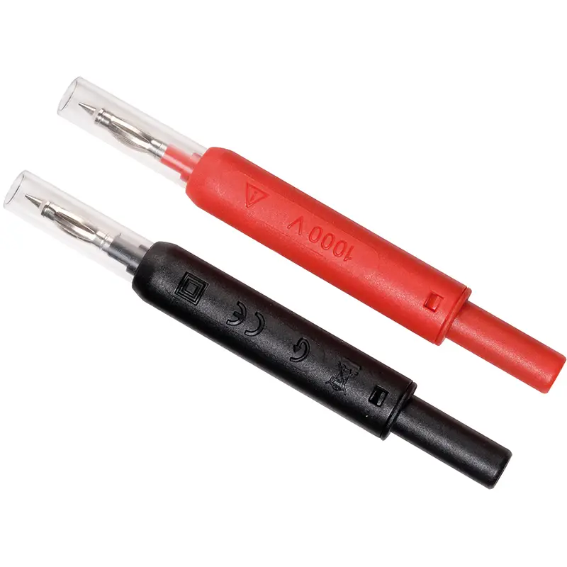 Rote und schwarze Prüfspitzen IP2X Ø 4mm für Spannungsprüfer zur Messung in Schaltschränken
