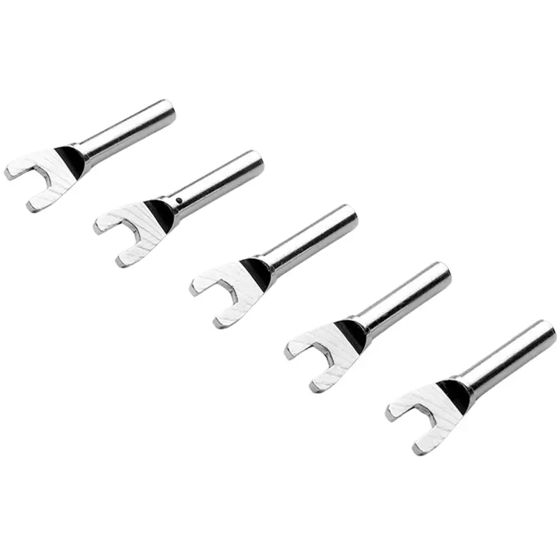 Adapter Kabelschuhe für 4mm-Bananenbuchse, Satz mit fünf metallischen Steckverbindern