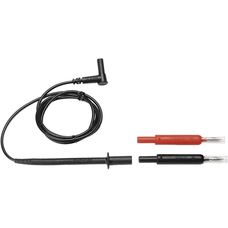 Zubehörset bestehend aus 1,10 m langem Anschlusskabel und zwei IP2X Prüfspitzen mit 4 mm Durchmesser.